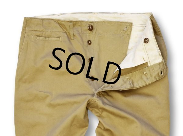 画像4: 【40's】【ビンテージ】U.S.ARMY 米軍実物【43カーキ】【チノパンツ】【チノパン】【36×33】  (4)