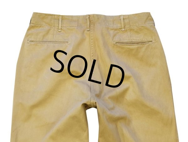 画像7: 【WW2】【ビンテージ】【U.S.ARMY】【米軍実物】【41カーキ】【メタルボタン】【チノパンツ】【チノパン】【W34程度】  (7)