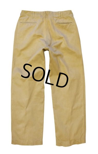 画像5: 【WW2】【ビンテージ】【U.S.ARMY】【米軍実物】【41カーキ】【メタルボタン】【チノパンツ】【チノパン】【W34程度】  (5)