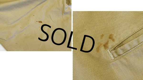 画像3: 【40's】【ビンテージ】U.S.ARMY 米軍実物【43カーキ】【チノパンツ】【チノパン】【32×33】  (3)