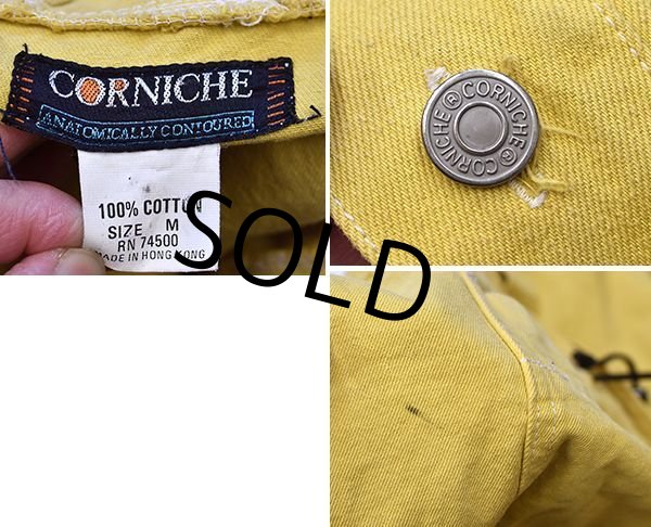 画像2: 【ビンテージ】【CORNICHE】【黄色】【コットンジャケット】【マウンテンパーカー】【サイズM】  (2)