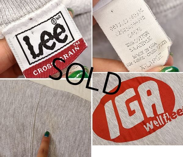 画像2: 【USA製】【ビンテージ】【Lee】【リー】 【グレー】【IGA】【nelfleet】【スウェット】【サイズXL】   (2)