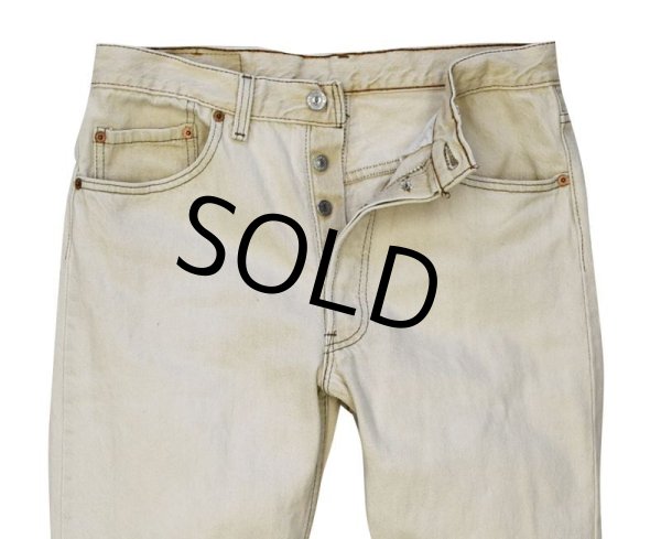 画像5: 【ビンテージ】【USA製】【LEVI'S】【リーバイス501】501【生成り・オフホワイト】【デニムパンツ】【32x30】  (5)