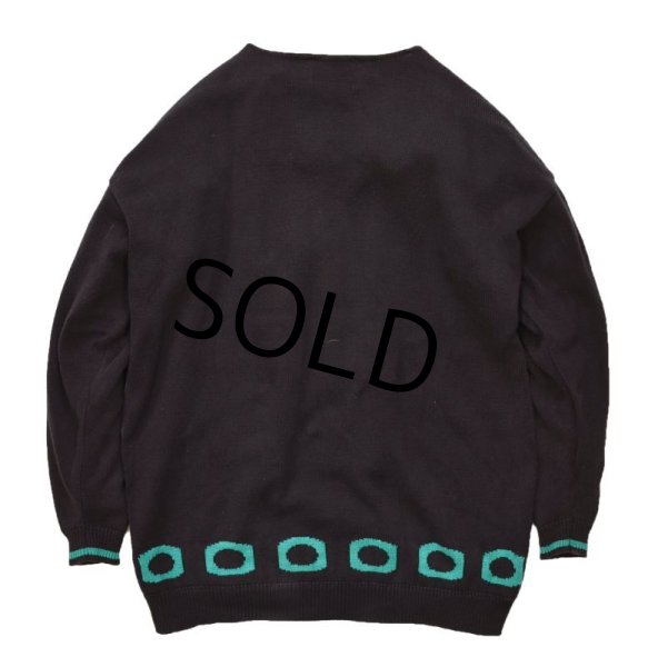 画像3: 【黒×緑】コットンセーター【コットンニット】レディース古着  (3)