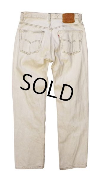 画像4: 【ビンテージ】【USA製】【LEVI'S】【リーバイス501】501【生成り・オフホワイト】【デニムパンツ】【32x30】  (4)