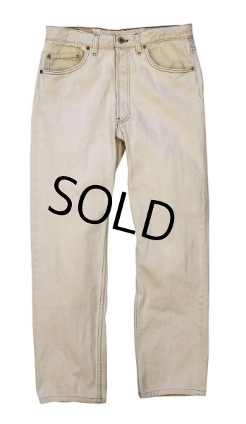 画像2: 【ビンテージ】【USA製】【LEVI'S】【リーバイス501】501【生成り・オフホワイト】【デニムパンツ】【32x30】  (2)