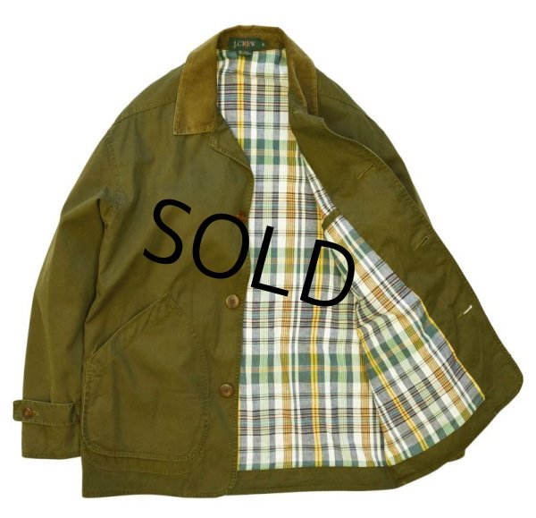 画像4: 【Jクルー】【J-crew】【ブラウン】【襟コーデュロイ】【ハンティング風ジャケット】【コットンジャケット 】【サイズS】  (4)