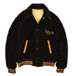 画像3: 50's【ビンテージ】【黒】【チェーンステッチ】【OXON HILL】【コーデュロイ】【スタジャン】【コーデュロイジャケット】  (3)