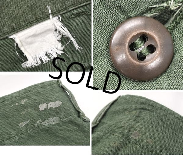 画像2: 60's【米軍実物】【ビンテージ】OG107【ベイカーパンツ】【ユーティリティパンツ】【W30程度】  (2)