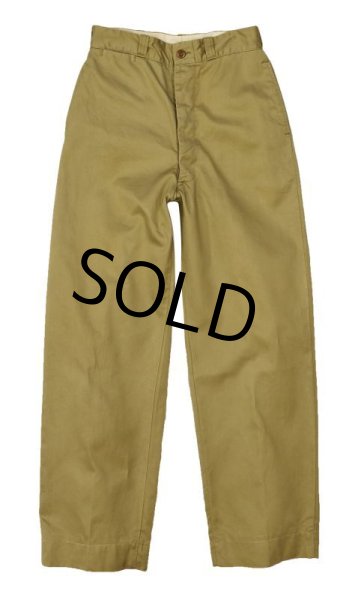 画像4: 【50's】【ビンテージ】U.S.ARMY【米軍実物】【45カーキ】【チノパンツ】【チノパン】【W29程度】  (4)