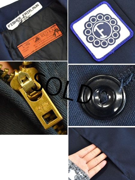画像2: 80's USA製【ビンテージ】【RED KAP】レッドキャップ【紺】【ワークジャケット】ワークブルゾン【サイズL】   (2)