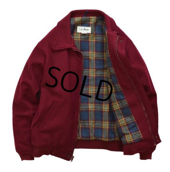 画像4: 【ビンテージ】【LLビーン】【L.L.bean】【エンジ】ウールブルゾン【比翼仕立てブルゾン】  (4)
