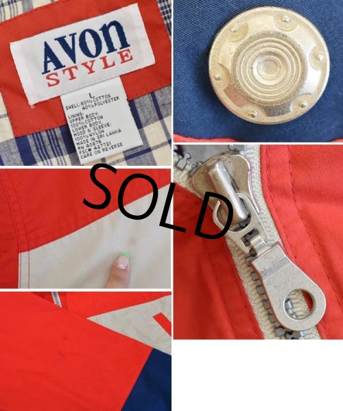 画像2: 【ビンテージ】【AVON STYLE】【トリコロール】【コットンジャケット】【サイズL】  (2)