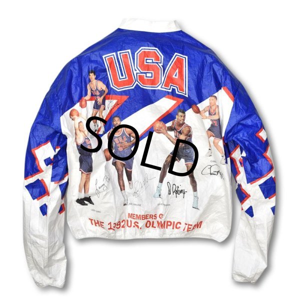 画像3: 90's【USA製】【ビンテージ】【バルセロナオリンピック】アメリカ代表【バスケットボールチーム】タイベック【ペーパージャケット】【サイズL】  (3)