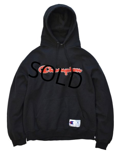 画像2: 【チャンピオン】【黒】【ロゴ】【スウェットパーカー】【サイズＸＬ】  (2)