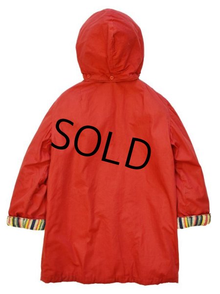 画像3: ~50's【ビンテージ】パッチポケット付き【Winter carnival】【赤】【ストライプ裏地付き】【クリップコート】フックコート【ダッフルコート】レディース古着  (3)