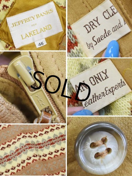 画像3:  【ビンテージ】【JEFEREY BANKS FOR LAKELAND】【ニット裏地】【スエードブルゾン】【スエードジャケット】【サイズ46】  (3)