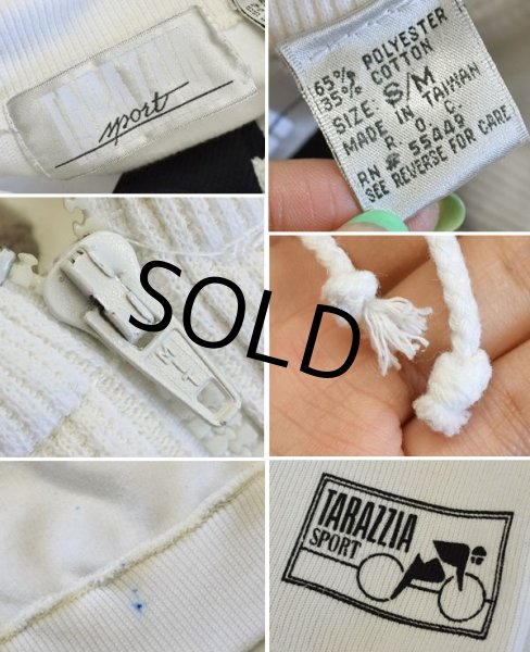 画像3: 【ビンテージ】【TRAZZIA】【自転車】【白×紺×黄】ハーフジップスウェット【サイズS/M】  (3)