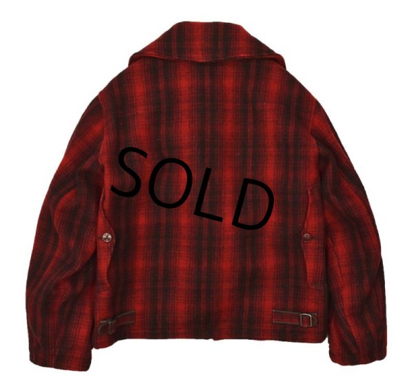 画像3: 40’s【ビンテージ】【ウールリッチ】【Woolrich】【赤×黒】【バッファローチェック】【ウールブルゾン】【サイズ42】  (3)