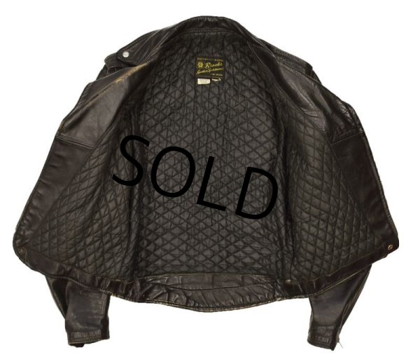 画像4: 60's【ビンテージ】【ブルックス】【Brooks】【ダブルライダースジャケット】【サイズ40程度】  (4)