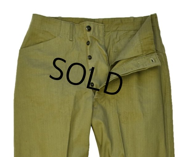 画像5: 【デッドストック】40's【米軍実物】【ビンテージ】【U.S.NAVY】【HBT】【N-3】【トラウザー】フィールドパンツ【35x31】  (5)