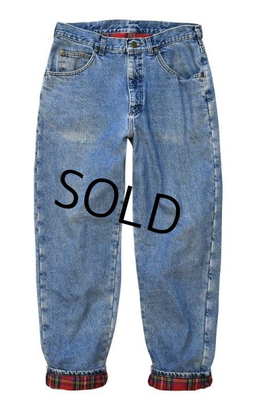 画像5: 【USA製】【L.L.bean】LLビーン【赤チェック裏地付き】【デニムパンツ】【34×32】  (5)