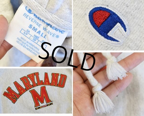 画像2: 【チャンピオン】グレー【MARYLAND  M】【リバースウィーブ】【パーカー】【サイズS】  (2)