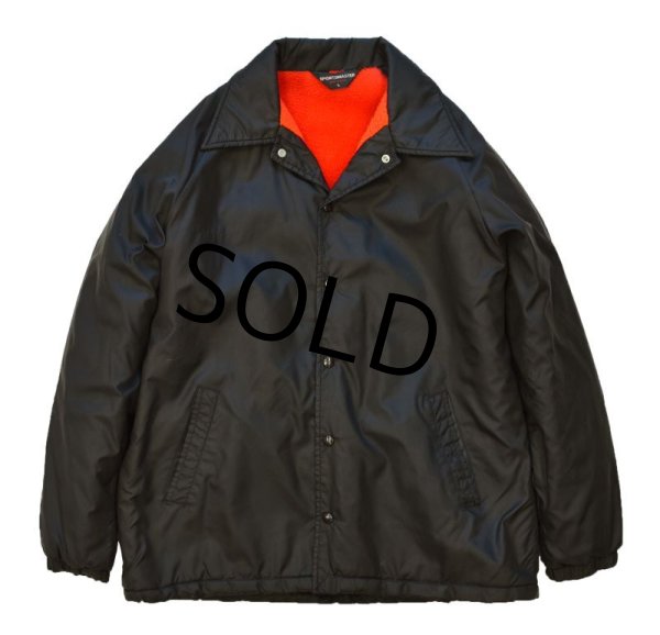 画像4: 【USA製】【スポーツマスター】【黒×赤】【ナイロン】裏ボア【コーチジャケット】【サイズL】  (4)