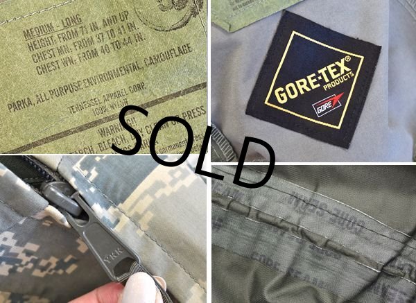 画像2: 【ほぼ未使用!!】【ビンテージ】【米軍実物】APECS【All Purpose Environmental Clothing System】【ゴアテックスパーカ】デジカモ【M-Long】ABUカモ  (2)