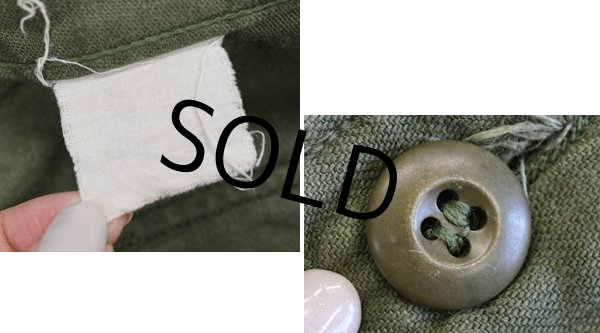 画像2: 60's【米軍実物】【ビンテージ】【ベイカーパンツ】【ボタンフライ】【ユーティリティパンツ】【W34.5程度】  (2)