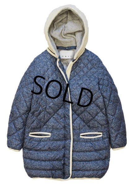 画像4: 【G M X Y】【ニット×ニット柄プリント】【フード取り外し可能】中綿入り【キルティングジャケット】【サイズS】【レディース古着】  (4)