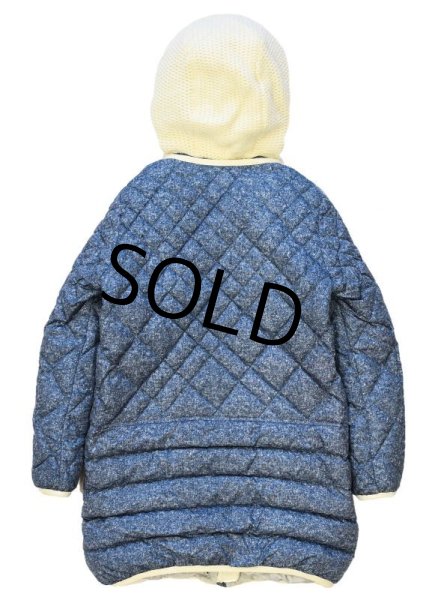 画像3: 【G M X Y】【ニット×ニット柄プリント】【フード取り外し可能】中綿入り【キルティングジャケット】【サイズS】【レディース古着】  (3)