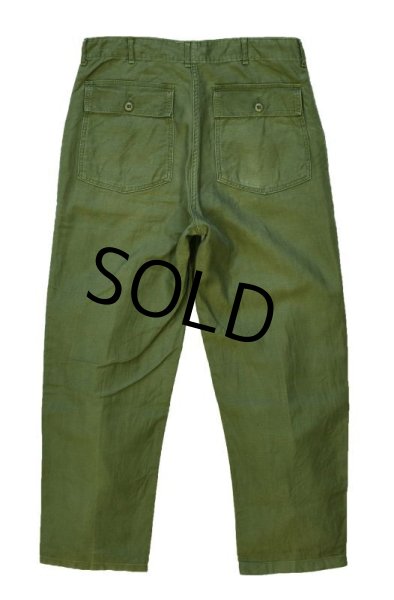 画像3: 60's【米軍実物】【ビンテージ】【ベイカーパンツ】【ボタンフライ】【ユーティリティパンツ】【W34.5程度】  (3)