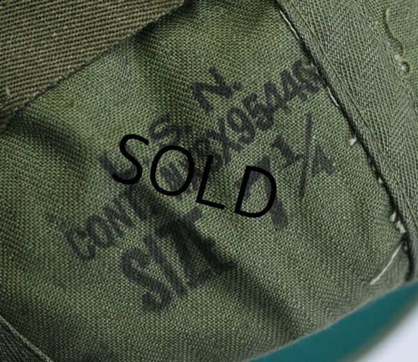 画像2: 40's【デッドストック】 【ビンテージ】【U.S.NAVY】【USN】【N-3】【HBTキャップ】サイズ7 1/4【57cm程度】  (2)