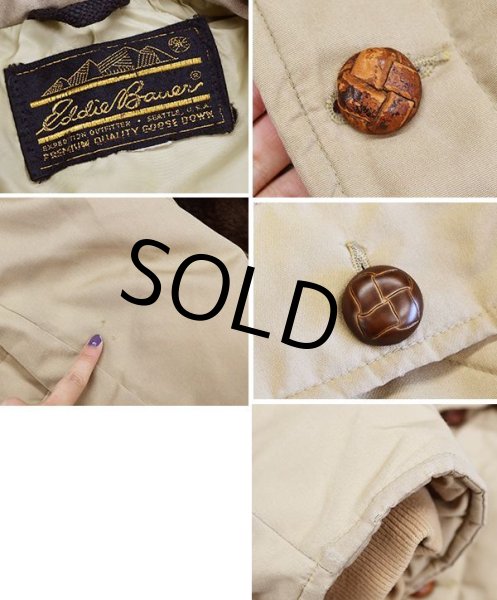 画像2: 【ビンテージ】【エディーバウアー】【Eddie Bauer】【ベージュ】【襟ボア】【ダウンコート】【XL程度】  (2)