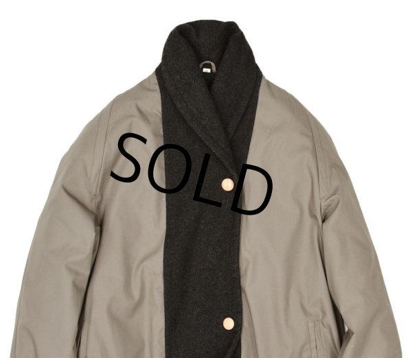 画像4: 【ビンテージ】【metropole kreymborg】【メトロポール クレイムボルグ 】 【グレーxチャコール】2トーン【ショールカラー】【レディースコート】【ウールコート】【サイズ38】  (4)