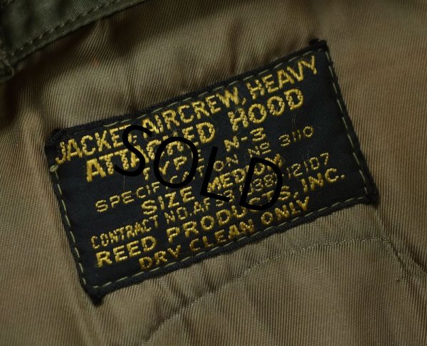 画像2: 50's【米軍実物】【U.S.army】【USAF】【N-3】REED PRODUCTS, INC.【フライトジャケット】【サイズM】  (2)
