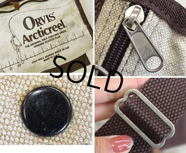 画像2: USA製【ビンテージ】【ORVIS】【オービス アークティクリール】【フィッシングバッグ】【ショルダーバッグ】  (2)