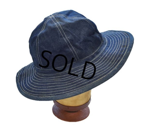 画像3: 30's【ビンテージ】U.S.ARMY【M37】デニムハット【デイジーメイハット】【56cm程度】  (3)