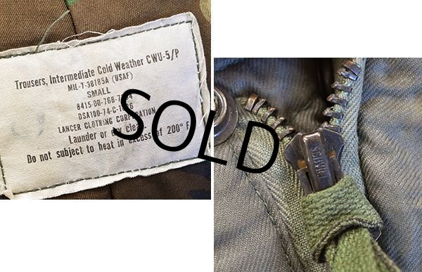 画像3: 70's【米軍実物】【ビンテージ】USAF【CWU-5/P】【INTERMEDIATE COLD WEATHER パンツ】【サイズS】  (3)