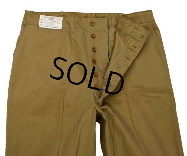 画像2: 【40's】【デッドストック】【ビンテージ】米軍実物【USMC】【チノパンツ】【チノパン】【W35程度】  (2)