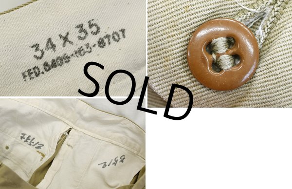 画像3: 【50's】【ビンテージ】U.S.ARMY【米軍実物】【45カーキ】【チノパンツ】【チノパン】【34×35】  (3)