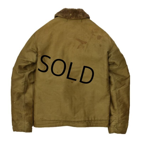 画像3: 稀少サイズ!! 40's【ビンテージ】【米軍実物】【U.S.NAVY】【N-1】【デッキジャケット】【サイズ36】  (3)