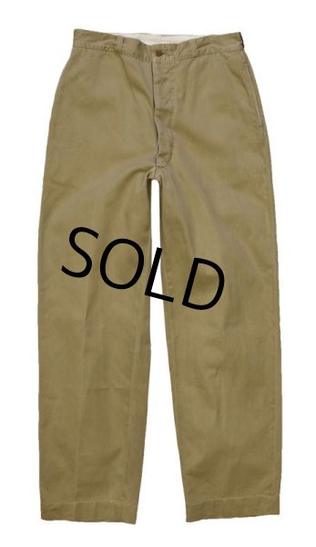 画像2: 【50's】【ビンテージ】U.S.ARMY【米軍実物】【45カーキ】【チノパンツ】【チノパン】【34×35】  (2)