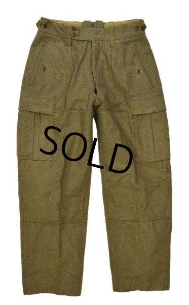 画像2: 60’s【ビンテージ】【旧ドイツ軍】【ウールトラウザーズ】【ウールパンツ】【フィールドトラウザーズ】【Ｗ〜33程度】  (2)