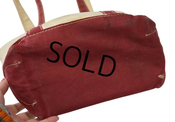 画像4: 稀少!!【内ポケット付き!!】【ビンテージ】【L.L.bean】【ＬＬビーン】 【赤×キャンバス】 【トートバッグ】  (4)