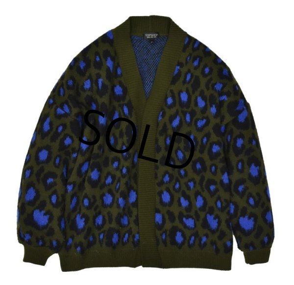 画像4: 【TOPSHOP】【ニットカーディガン】ヒョウ柄 ニットガウン US8【レディース古着】  (4)