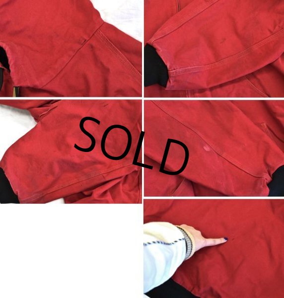 画像3: 超ビッグサイズ!!【カーハート】【carhartt】赤【ダック地】【アクティブパーカー】【フルジップパーカー】【サイズ4XL】XXXXL  (3)