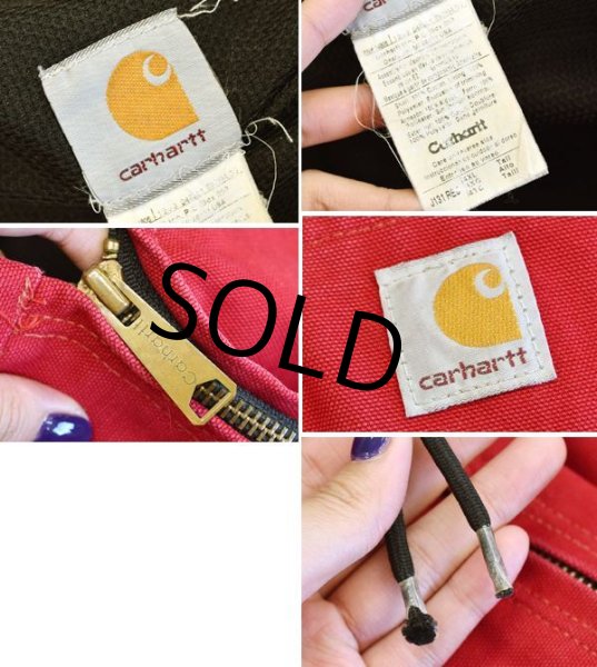 画像2: 超ビッグサイズ!!【カーハート】【carhartt】赤【ダック地】【アクティブパーカー】【フルジップパーカー】【サイズ4XL】XXXXL  (2)