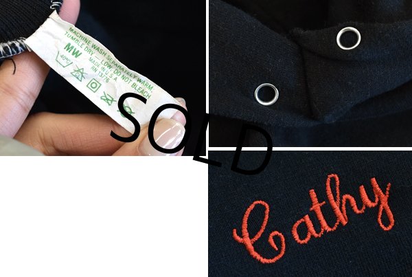 画像2: 80's【USA製】NW【TUSTIN HIGH MAJORETTE】バトントワラー黒【スウェットパーカー】レディース古着  (2)